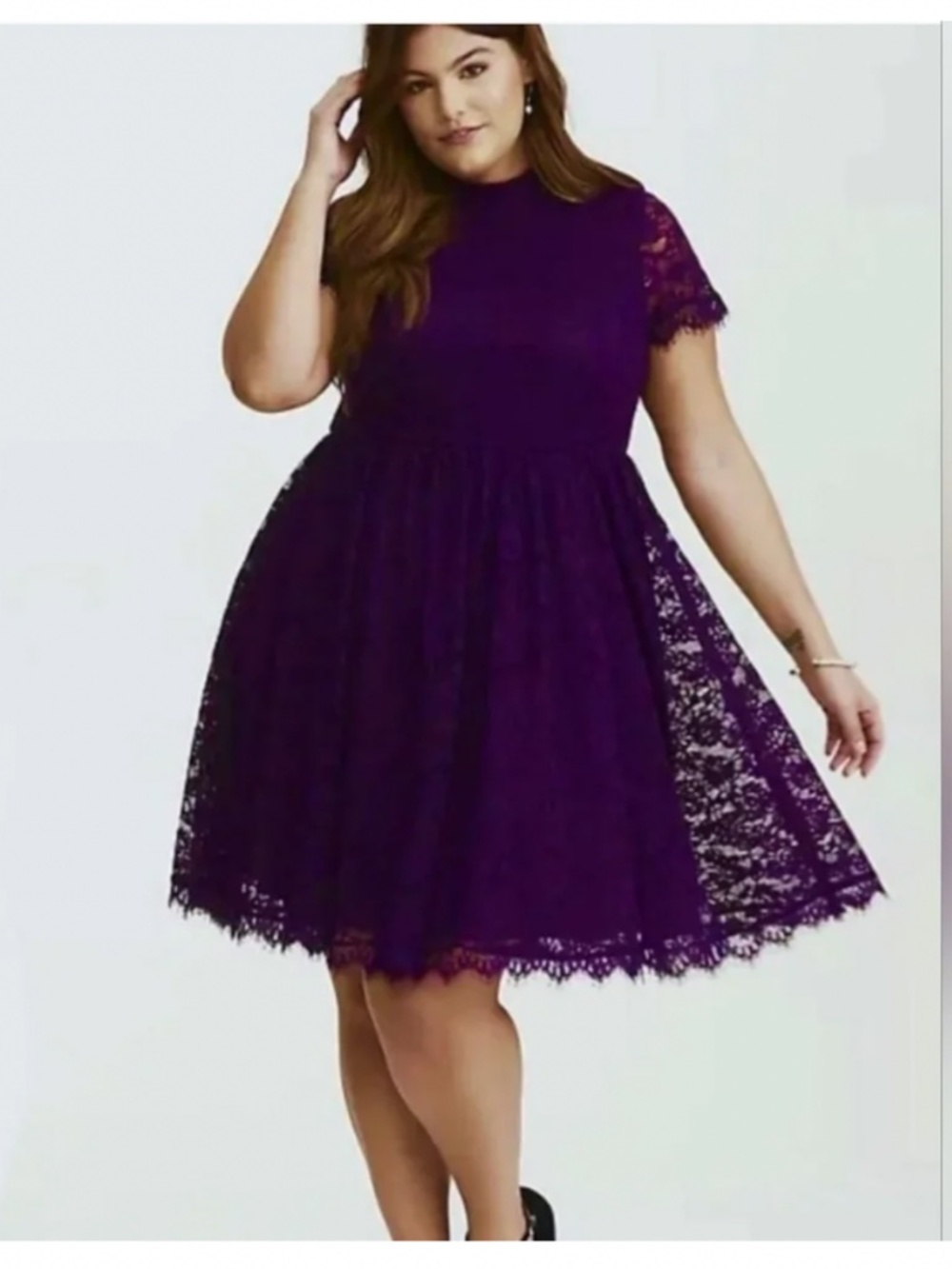 Torrid lacy cocktail mini skater dress